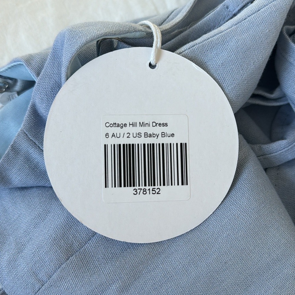 NWT Princess Polly Cottage Hill Mini Dress in baby blue - US 2 - Picture 14 of 15